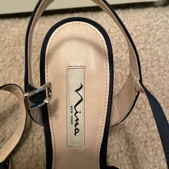 Nina navy blue sandals - Picture 5 of 6